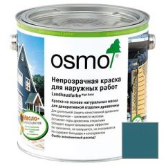 Краска непрозрачная Osmo Landhausfarbe для наружных работ морская волна (2501) 0,75 л