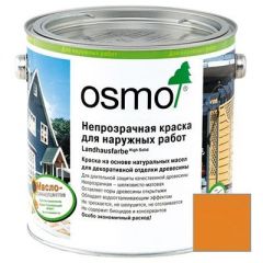 Краска непрозрачная Osmo Landhausfarbe для наружных работ желтая ель (2203) 0,125 л