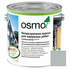 Краска непрозрачная Osmo Landhausfarbe для наружных работ дымчато-серая (2735) 0,75 л