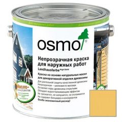 Краска непрозрачная Osmo Landhausfarbe для наружных работ ярко-желтая (2205) 0,125 л