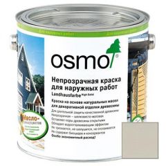 Краска непрозрачная Osmo Landhausfarbe для наружных работ светло-серая (2708) 2,5 л