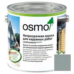Краска непрозрачная Osmo Landhausfarbe для наружных работ серый туман (2742) 2,5 л