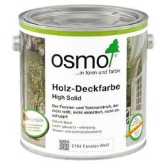 Краска белая для окон и дверей Osmo Holz-Deckfarbe непрозрачная (2104) 0,125 л