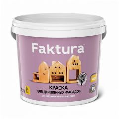 Краска акриловая для деревянных фасадов Faktura с натуральным воском и биозащитой база А 0,9 л
