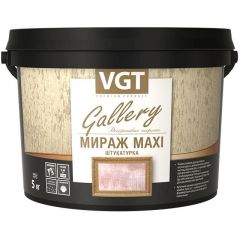 Декоративная штукатурка VGT Gallery Мираж Maxi Серебристо-белая 5 кг