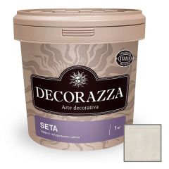 Декоративное покрытие Decorazza Seta Nova Argento с эффектом натурального шёлка (STN 001) 1 л