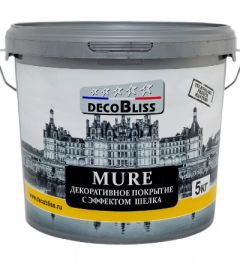 Декоративное покрытие DecoBliss MURE с эффектом натурального шелка Серебро 1 кг