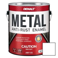 Эмаль универсальная Denalt Metall Anti-Rust Enamel 2 in1 Liquid High Closs Plastic Art-01 Жидкий пластик глянцевая белая 0,946 л