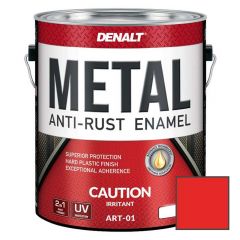 Эмаль универсальная Denalt Metall Anti-Rust Enamel 2 in1 Liquid High Closs Plastic Art-01 Жидкий пластик глянцевая красная 3,78 л