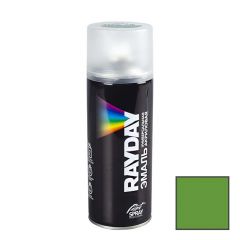 Эмаль аэрозольная универсальная RayDay (Рейдей) полуматовая RAL 6018 ярко-зеленая (RD-070) 520 мл