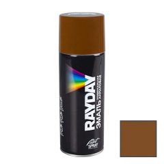 Эмаль аэрозольная универсальная RayDay (Рейдей) глянцевая RAL 8003 коричневая (RD-064) 520 мл