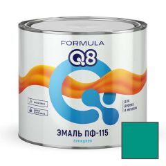 Эмаль алкидная для дерева и металла Formula Q8 (Формула Ку8) ПФ-115 износостойкая глянцевая бирюзовая 1,9 л