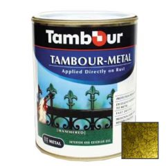 Эмаль-грунт по ржавчине Tambour Metal молотковая глянцевая золото (543-313) 0,75 кг