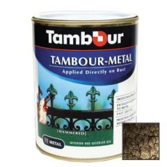 Эмаль-грунт по ржавчине Tambour Metal молотковая глянцевая коричневая (543-318) 0,75 кг