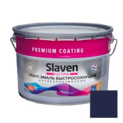 Грунт-эмаль Slaven (Славен) Ultra 4в1 быстросохнущий антикоррозионный RAL 5013 12 кг