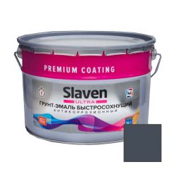 Грунт-эмаль Slaven (Славен) Ultra 4в1 быстросохнущий антикоррозионный RAL 7024 12 кг