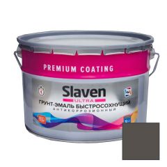Грунт-эмаль Slaven (Славен) Ultra 4в1 быстросохнущий антикоррозионный RAL 7043 12 кг