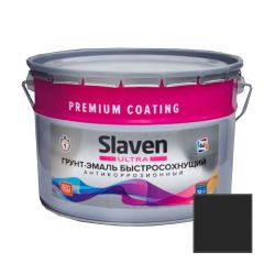 Грунт-эмаль Slaven (Славен) Ultra 4в1 быстросохнущий антикоррозионный RAL 9004 12 кг