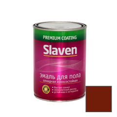 Эмаль для пола алкидная Slaven ПФ-266 износостойкая красно-коричневая 3 кг