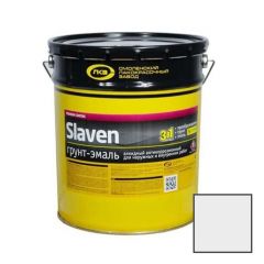 Грунт-эмаль алкидный Slaven 3в1 быстросохнущий антикоррозийный белая ночь 20 кг