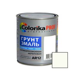 Грунт-эмаль акриловая антикоррозийная Colorika Prof Professional AR12 по металлу белая 9 л