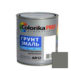 Грунт-эмаль акриловая антикоррозийная Colorika Prof Professional AR12 по металлу серая 9 л