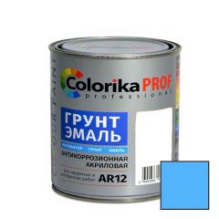 Грунт-эмаль акриловая антикоррозийная Colorika Prof Professional AR12 по металлу голубая 9 л