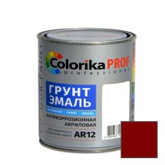 Грунт-эмаль акриловая антикоррозийная Colorika Prof Professional AR12 по металлу красно-коричневая 9 л