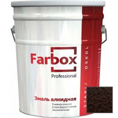 Эмаль универсальная алкидная Farbox Professional глянцевая коричневая 20 кг
