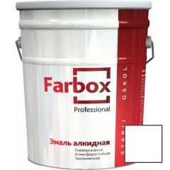 Эмаль универсальная алкидная Farbox Professional глянцевая белая 20 кг
