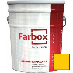 Эмаль универсальная алкидная Farbox Professional полуглянцевая желтая 20 кг