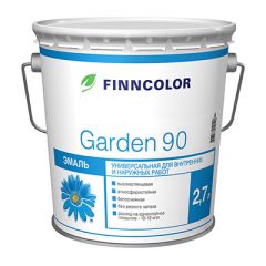 Эмаль алкидная Finncolor Garden 90 универсальная глянцевая база A 2,7 л
