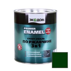 Грунт-эмаль по ржавчине 3 в 1 Экодом Primer Enamel Зеленый мох RAL 6005 2,2 кг