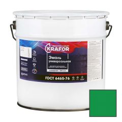 Эмаль универсальная алкидная Krafor (Крафор) ПФ-115 глянцевая зеленая 20 кг