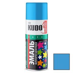 Эмаль аэрозольная флуоресцентная Kudo Arte KU-1202 голубая 520 мл