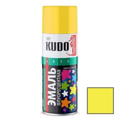 Эмаль аэрозольная флуоресцентная Kudo Arte KU-1204 лимонно-желтая 520 мл