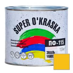 Эмаль Super Okraska ПФ-115 желтая 1,9 кг