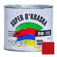 Эмаль Super Okraska ПФ-115 красная 1,9 кг