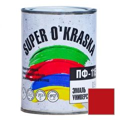 Эмаль Super Okraska ПФ-115 красная 0,9 кг