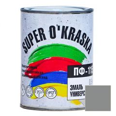 Эмаль Super Okraska ПФ-115 серая 0,9 кг
