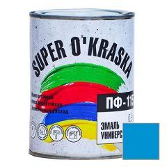Эмаль Super Okraska ПФ-115 голубая 0,9 кг