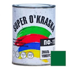 Эмаль Super Okraska ПФ-115 зеленая 0,9 кг