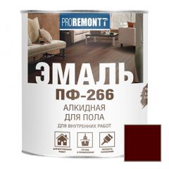 Эмаль Proremontt ПФ-266 для пола красно-коричневая 0,9 кг