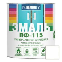 Эмаль Proremontt ПФ-115 универсальная белая матовая 0,9 кг