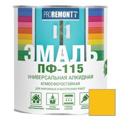 Эмаль Proremontt ПФ-115 универсальная желтая 0,9 кг
