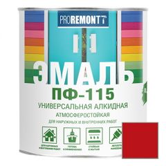 Эмаль Proremontt ПФ-115 универсальная красная 0,9 кг