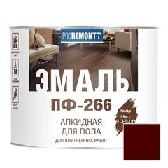 Эмаль Proremontt ПФ-266 для пола красно-коричневая 1,9 кг