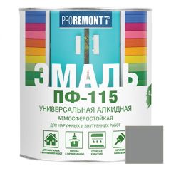 Эмаль Proremontt ПФ-115 универсальная серая 0,9 кг