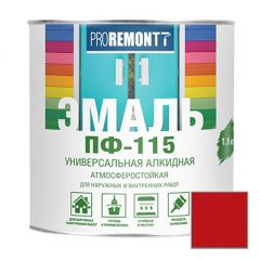Эмаль Proremontt ПФ-115 универсальная красная 1,9 кг