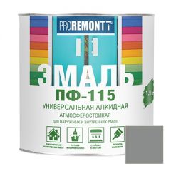 Эмаль Proremontt ПФ-115 универсальная серая 1,9 кг
